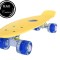 Penny board Mad Cruiser cu roti LED ABEC 7-galben FitLine Training