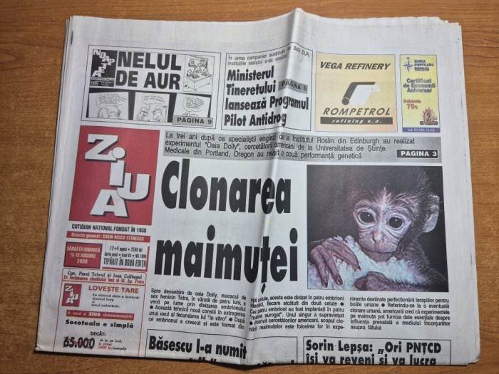 ziarul ziua 15-18 ianuarie 2000