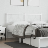 VidaXL Tăblie de pat metalică, alb, 160 cm
