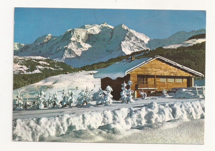 FR2-Carte Postala -FRANTA - Le Mont Blanc, circulata 1983