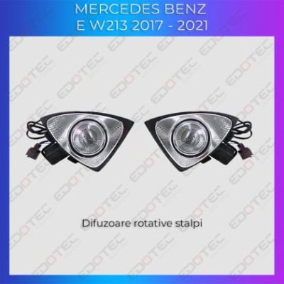Lumini Ambientale difuzoare rotative stalpi Mercedes E W213 2017-2021 control pe sistemul original sau telefon CarStore Technology foto