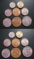 MAREA BRITANIE █ SET 1/2+1 Penny +3+6 Pence +1+1+2 Shilling +1/2 Crown 1966 UNC