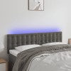 VidaXL Tăblie de pat cu LED, gri &icirc;nchis, 144x5x78/88 cm, catifea 3122095