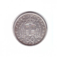 Moneda Grecia 50 lepta 1962, stare buna, curata