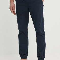 Pepe Jeans pantaloni PULL ON CUFFED SMART PANTS barbati, culoarea albastru marin, mulata, PM211687