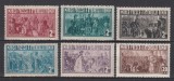 ROMANIA 1933 MAREA FRESCA A ATENEULUI ROMAN REALIZATA DE PICTORUL COSTIN PETRESCU SERIE COMPETA 6 VINIETE STARE MNH