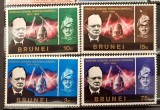 4 timbre Brunei &ndash; Winston Churchill 1874&ndash;1965 &ndash; Serie comemorativă -A85