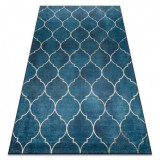 ANDRE 1181 covor lavabil marocani trellis anti-alunecare - albastru, 160x220 cm
