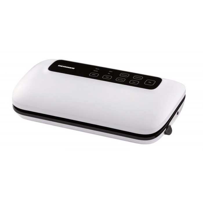 Aparat de vidat Heinner, 120 W, rola pungi inclusa, vidare uscata si umeda, Alb