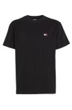 Tricou Barbati Tommy Jeans Slim Fit Negru Bumbac Organic