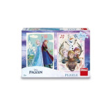 Puzzle 2 in 1 - Anna si Elsa (2 x 77 piese), Dino