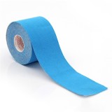 Cumpara ieftin Banda kinesiologica albastra 5 cm x 5 m, impermeabila, elastica, din bumbac si elastan, suport pentru articulatii si musculatura, sport si recuperare