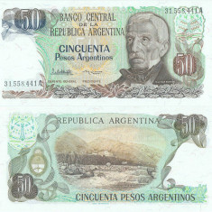 1985, 50 Pesos Argentinos (P-314a.2) - Argentina - stare UNC