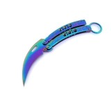 Cumpara ieftin Briceag fluture karambit, DEPOX&reg;, otel inoxidabil, 22 cm, multicolor