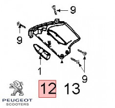 Carena laterala fata dreapta originala Peugeot Speedfight - Speedfight 2 - Speedfight - WRC - X-Race - X-Team 2T 50-100cc (albastra) foto