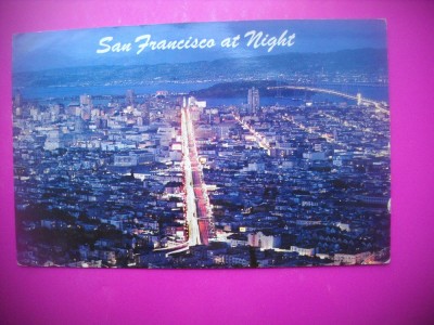 HOPCT 7783 NOCTURNA -SAN FRANCISCO CALIFORNIA -STAMPILOGRAFIE/FRANCATURA-SUA-AMERICA DE NORD -CIRCULATA foto