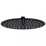 Cap de dus tip ploaie rotund, negru, 25 cm, otel inoxidabil GartenMobel Dekor, vidaXL