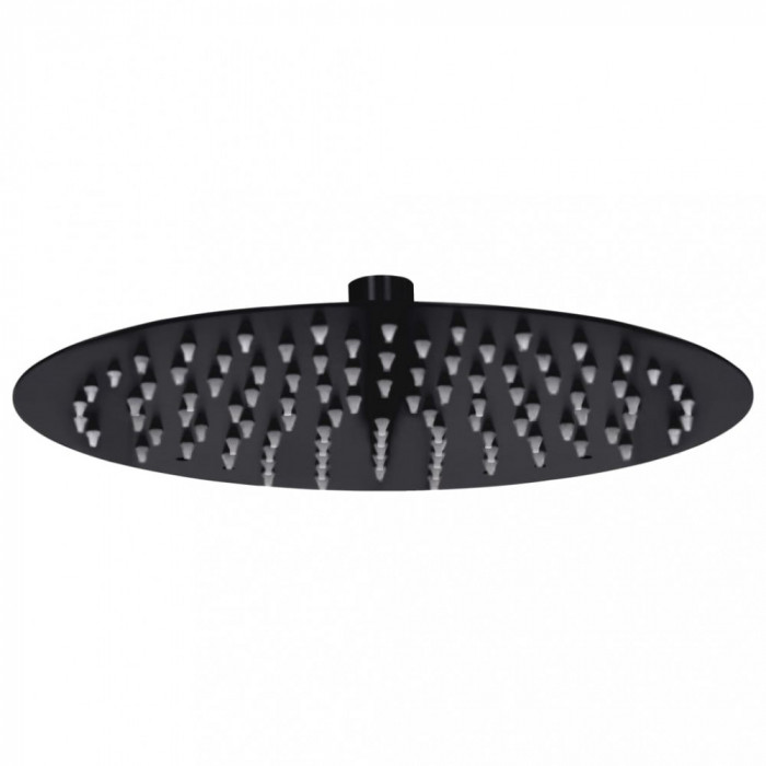 Cap de dus tip ploaie rotund, negru, 25 cm, otel inoxidabil GartenMobel Dekor