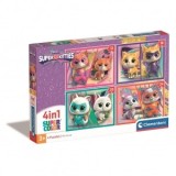 Puzzle Clementoni SuperCats: Erou 4 in 1