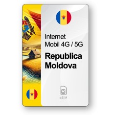 eSIM Internet Republica Moldova, valabil 7 zile, trafic 1 GB, Standard