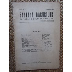 FANTANA DARURILOR , REVISTA DE CULTURA CRESTINA , no. 7 , 1934