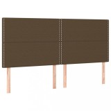 Cumpara ieftin Tablii de pat, 4 buc, maro inchis, 100x5x78/88 cm, textil