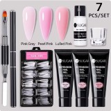 Set for polygel - Pink, 7pcs, ADL