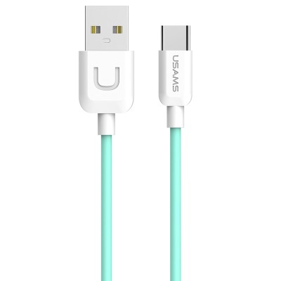 Cablu de date USB - USB Type-C Usams U Turn SJ099 Turquoise foto