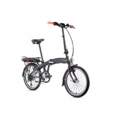 Bicicleta de oras Leader Fox Tifton 2018 , Electrica , Pliabila , Roti 20 Inch , Gri cu portocaliu foto