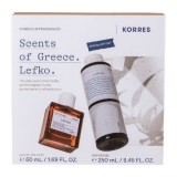 Apa de toaleta Korres Lefko 50 ml + Gel de dus Lefko 250 ml