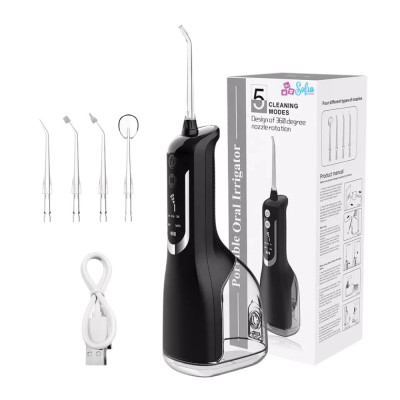 Irigator Oral Profesional pentru Dus Bucal, Sofia CONCEPT&amp;reg;, 5 Trepte, IPX7, 2200mAh, 330 ML, Black foto