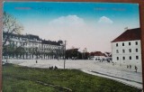 Carte postala, Sibiu, Piata Hermann, perioada interbelica