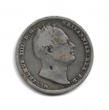 Marea Britanie WILLIAM IV SIXPENCE, Silver 1834 - F, Europa, Argint