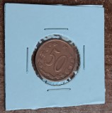 C50 - Moneda foarte veche - Cehoslovacia - 50 haler - 1963