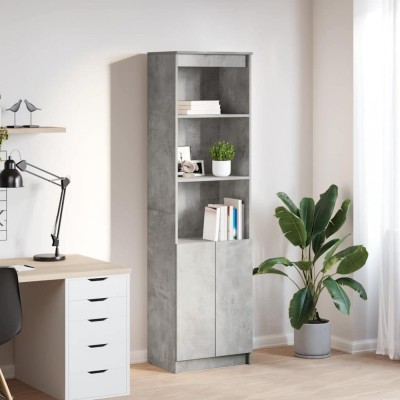 vidaXL Dulapuri din beton gri 50x35x180 cm lemn prelucrat foto