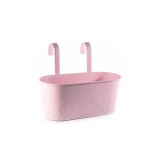 Cumpara ieftin Jardiniera flori metal roz 32,5x16x26H