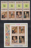 Burundi 1968 - Crăciun - Picturi de Lippi, Botticelli, Durer, Raphael, El Greco, 2 Serii cu Vinieta + 2 Colite, SET COMPLET, 4 POZE, MNH, Nestampilat