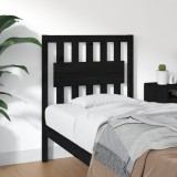 Cumpara ieftin Tăblie de pat, negru, 80,5x4x100 cm, lemn masiv de pin