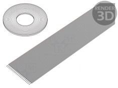 Cablu Bandă 1mm Cu 14x28AWG PVC Gri 100M