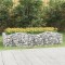 vidaXL Strat &icirc;nălțat cu gabion arcuit, 200x100x50 cm, fier galvanizat 153550