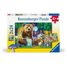 Ravensburger - Puzzle prietenii dragalasi ai padurii 2x24 piese foto