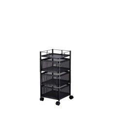 Carucior servire fier negru 27 x 27 x 60 cm