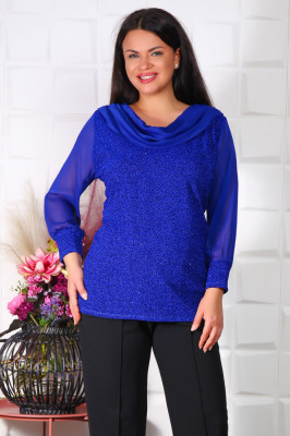 Bluza Eleganta cu Esarfa Electric - 56Marimea foto