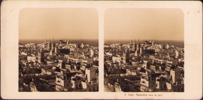 ST51N Cadix, Panorama vers le port, stereoscopic photo foto