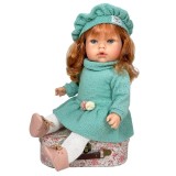Cumpara ieftin Papusa Nines D&#039;Onil Tita Lana cu sunete, parul roscat, rochie menta si miros de vanilie, 45 cm