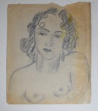 Sever Burada &quot;Nud&quot; desen 1937, Carbune, Realism