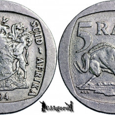 1994, 5 Rand (Hern#Nj2) - Africa de Sud