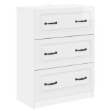 vidaXL Dulap cu sertare Alb foarte lucios 66 x 34,5 x 87 cm 895759