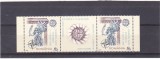 SUMMITUL NATO BUCURESTI,TRIPTIC CU VINIETA ,FOLIO ARGINT,2008, MNH ** ROMANIA.
