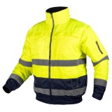 Jacheta de lucru reflectorizanta 3 &icirc;n 1, izolata, galben/albastru marin, XXXL
